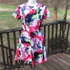 Vibrant colors cover this dress